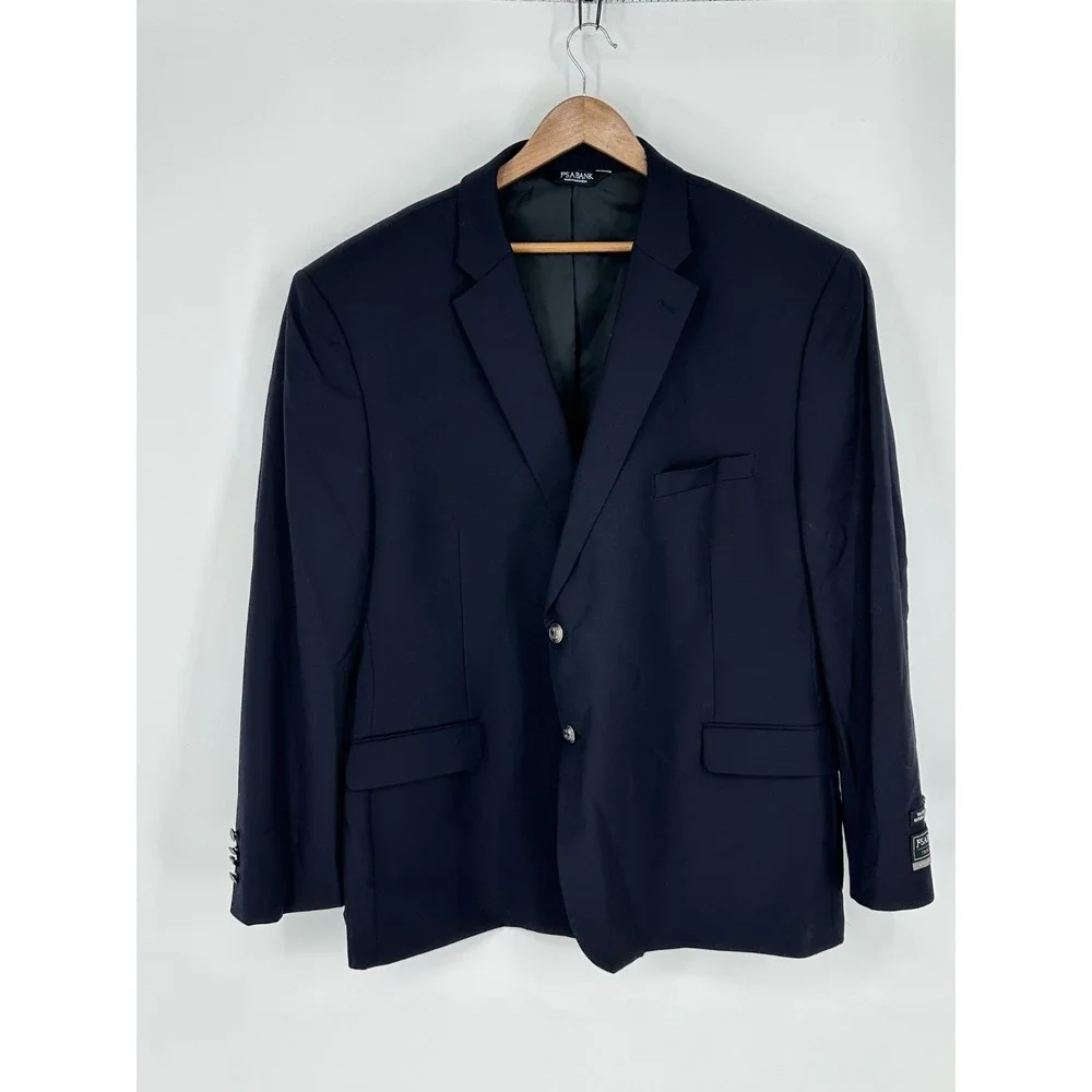 NEW Jos A Bank Mens Sz 56R Utility Blazer Traveler Navy Wool Tailored Fit Jacket